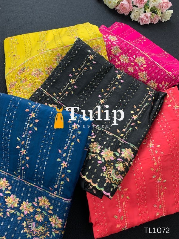 Premium Embroidery Cotton Dress - TL1072