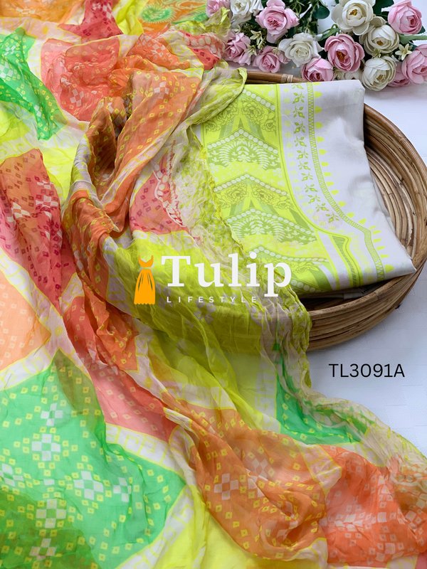 Luxury Lawn with Chiffon Dupatta - TL3091A