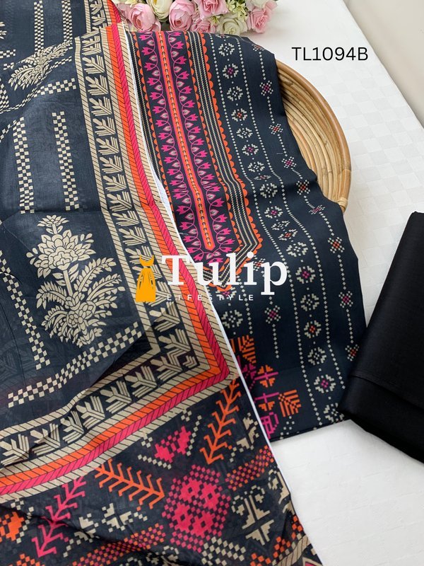 Digital Printed Cotton Lawn - TL1094B