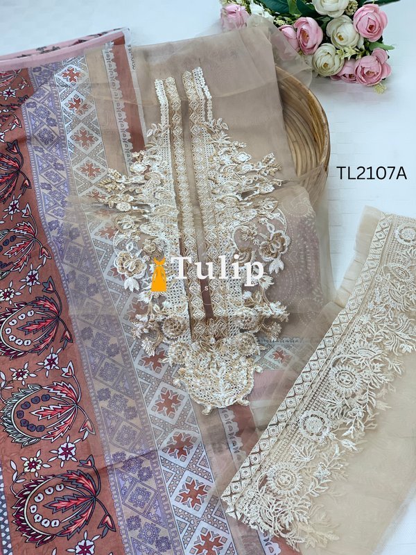 Embroidered Premium Cotton Dress - TL2107A