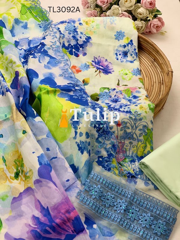 Premium Embroidered Lawn - TL3092A