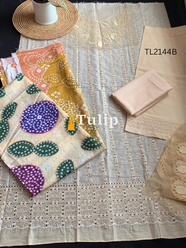 Premium Cotton with Silk Dupatta - TL2144B