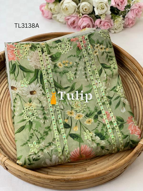 Luxury Lawn With Shifli Work Body  - TL3138A