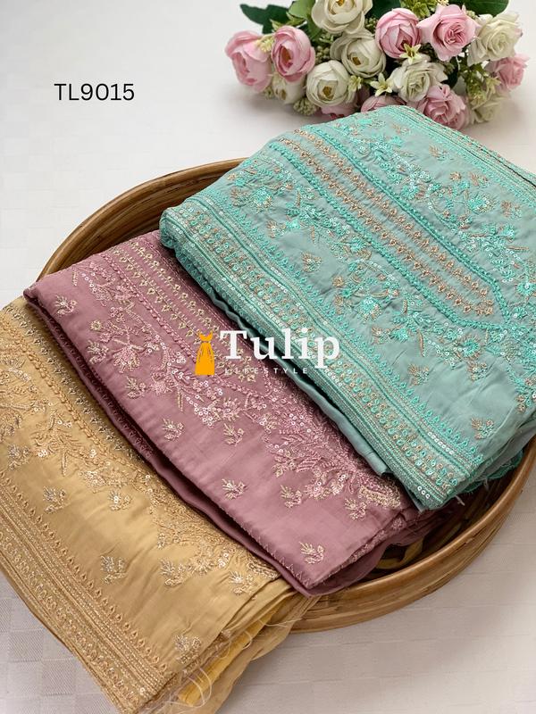 Luxury Silk Three pieces - TL9015