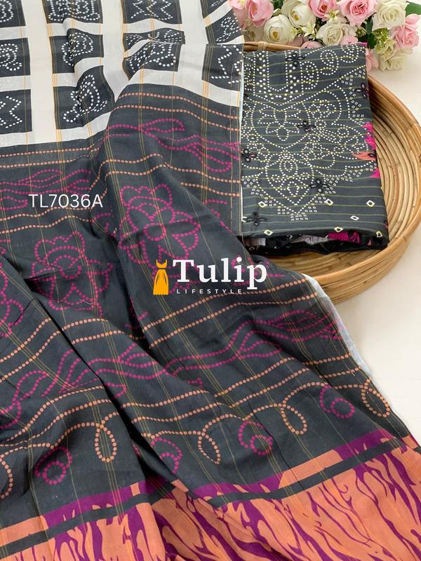 Digital Printed Soft Lawn - TL7036A