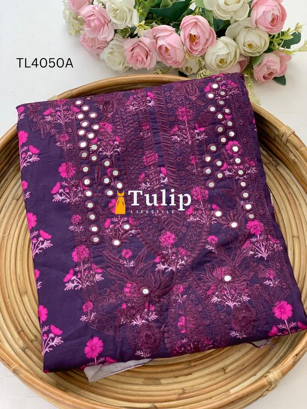 Premium Embroidered Cotton Lawn - TL4050A