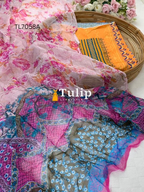 Digital Printed Cotton Lawn - TL7058A