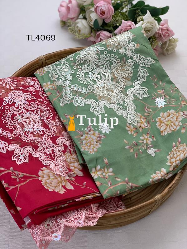 Luxury Cotton Lawn Three pieces - TL4069