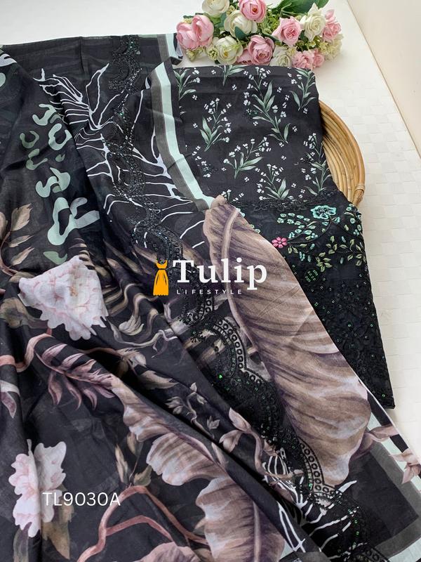 Gorgeous Embroidered Soft Cotton Lawn - TL9030A