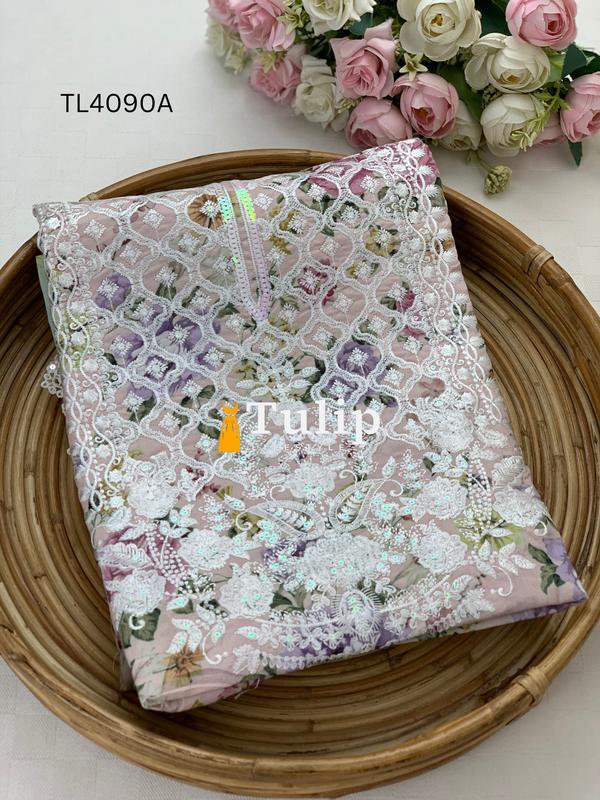 Gorgeous Embroidered Soft Cotton Lawn - TL4090A