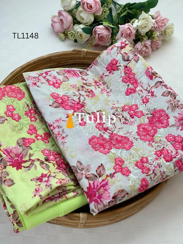 Premium Embroidered Cotton Lawn - TL1148