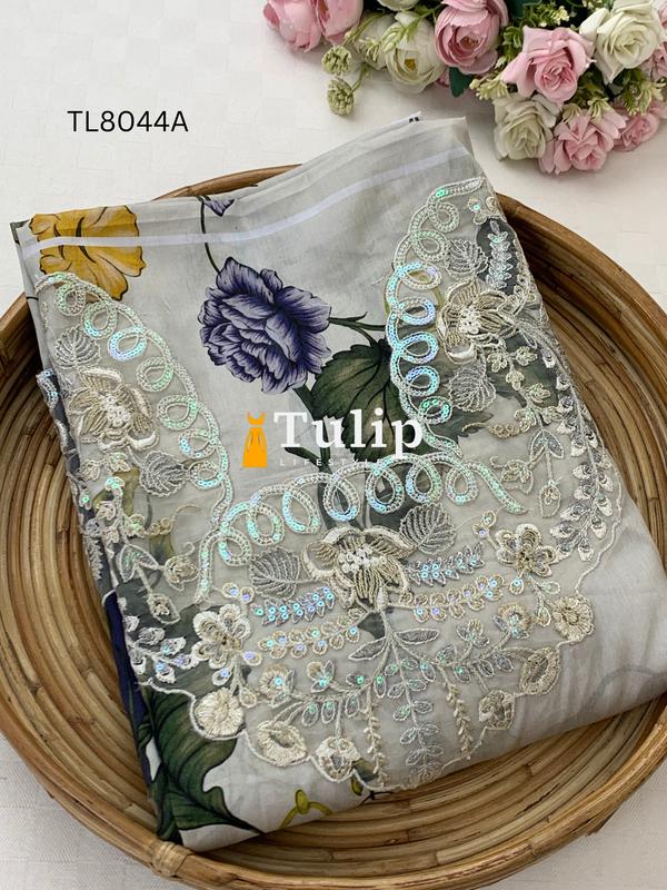 Premium Embroidered Cotton Lawn - TL8044A