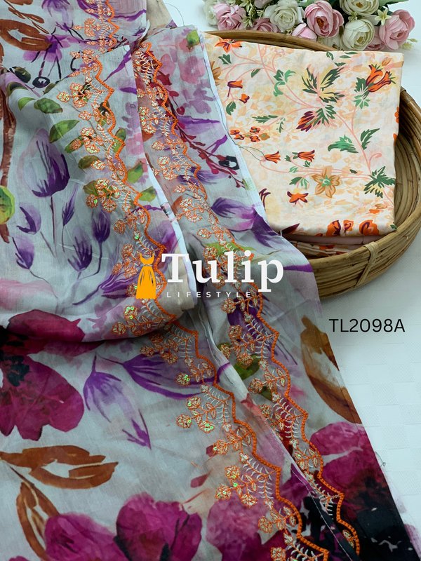 Embroidered Premium Lawn - TL2098A