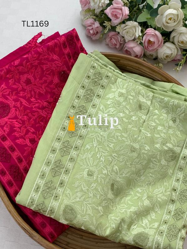 Premium Embroidered Soft Cotton Lawn - TL1169