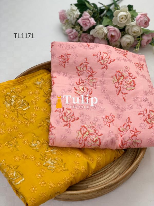 Premium Embroidered Soft Cotton Lawn - TL1171
