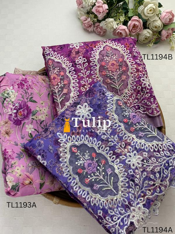 Gorgeous Embroidered Cotton Lawn Dresses - TL1194