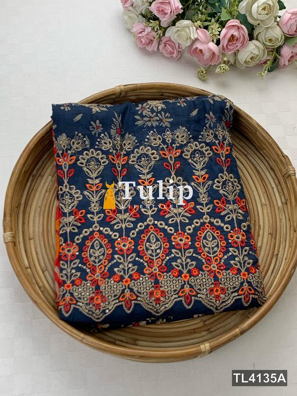 Boring Embroidered Premium Cotton Lawn - TL4135A