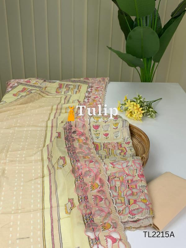 Exclusive Embroidered Cotton Lawn Dresses - TL2215A