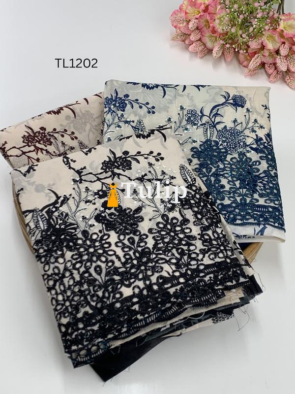 Premium Embroidered Cotton Dresses - TL1202