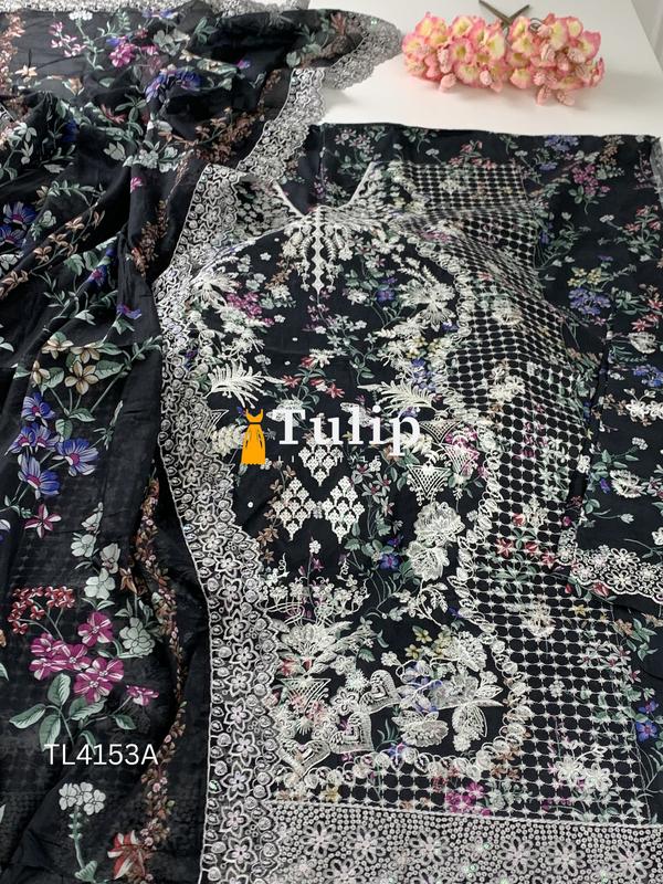 Gorgeous Embroidered Soft Cotton Lawn - TL4153A