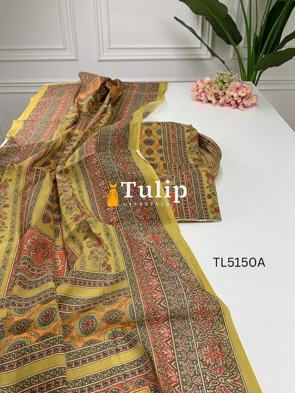 Digital Printed Soft Cotton Lawn Dress - TL5150A