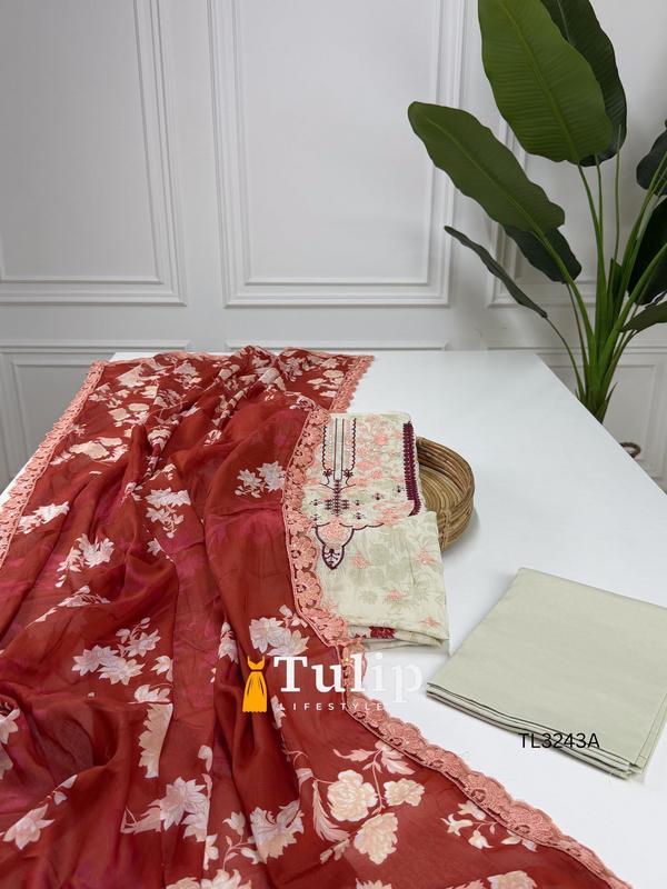 Gorgeous Embroidered Premium Lawn - TL3243A