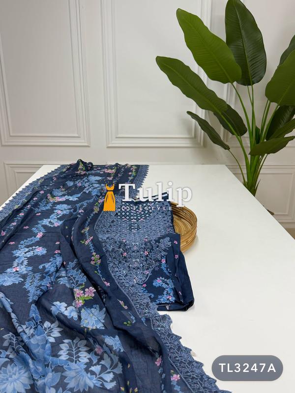 Embroidered Premium Cotton Lawn - TL3247A