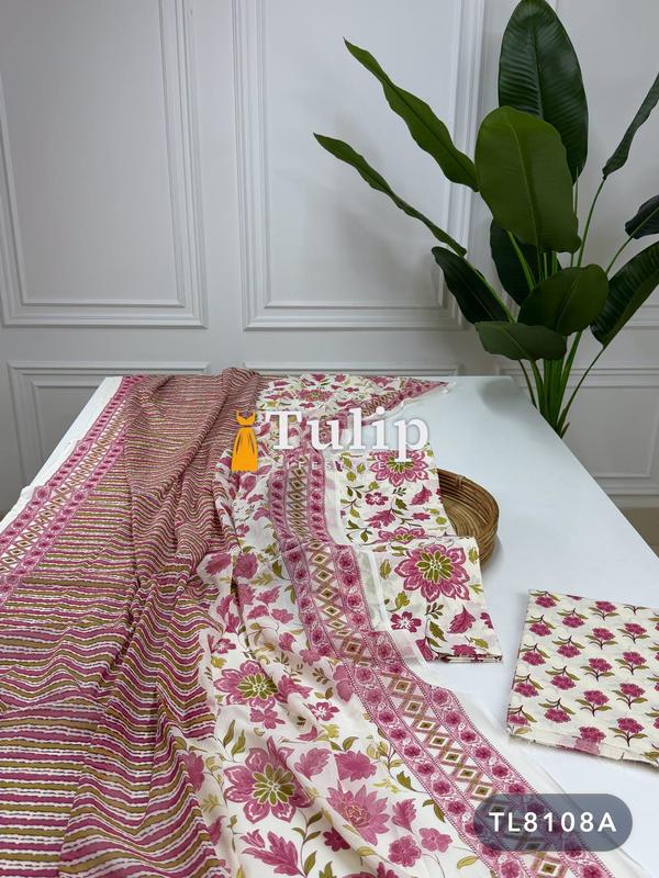Jaipuri Cotton Three Pieces - TL8108