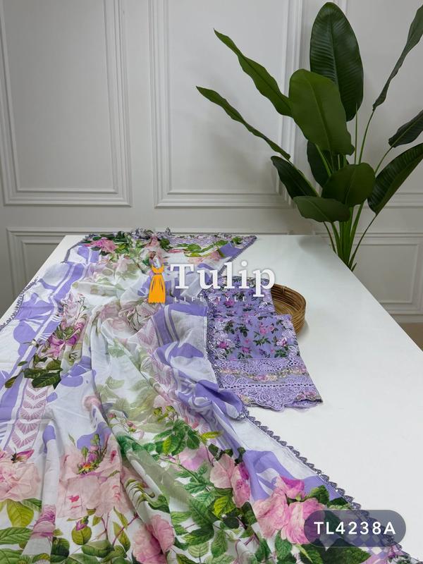 Soft Embroidered Luxury Cotton Lawn Dresses - TL4238