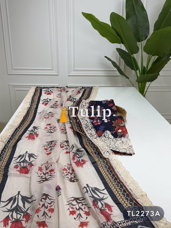 Premium Embroidered Cotton Lawn Dresses - TL2273A