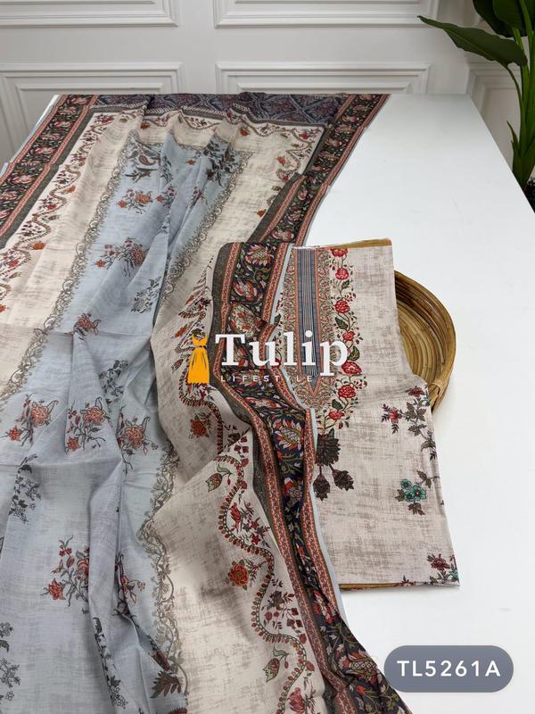 Digital Printed Cotton Lawn Dresses - TL5261A