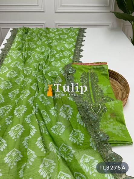 Premium Embroidered Cotton Lawn Dresses - TL3275A