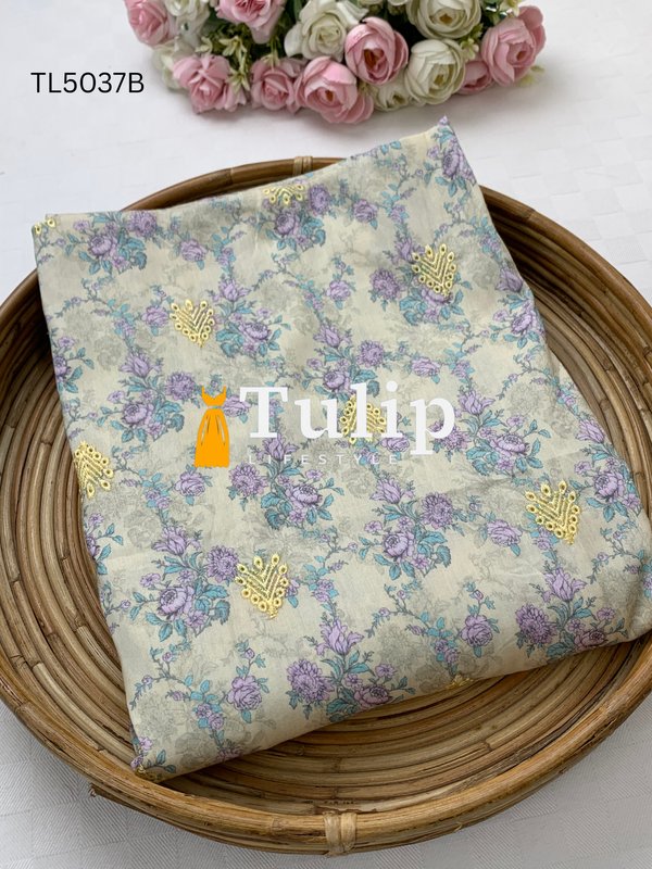 Soft Embroidered Lawn - TL5037B gallery image
