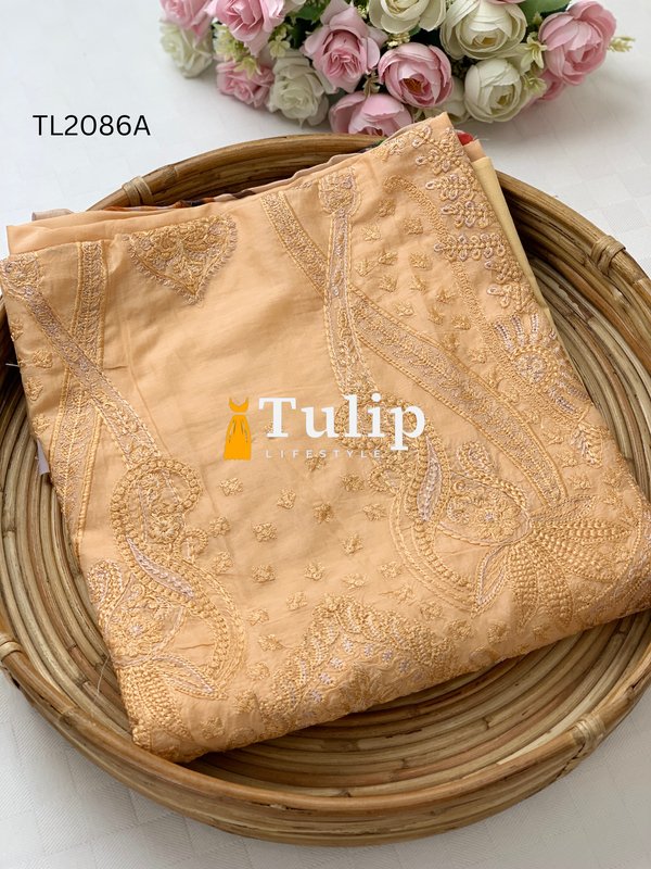 Luxury Swiss Voyel Embroidered Three Pieces - TL2086A gallery image