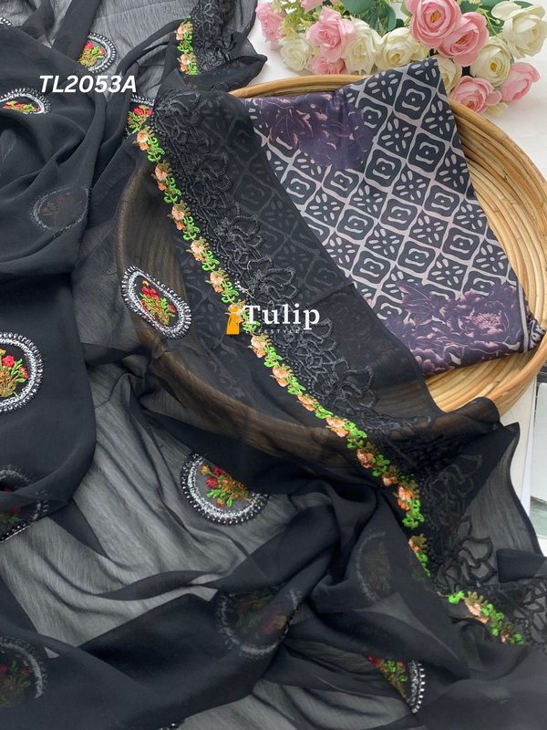 Luxurious Cotton with Pure Dupatta - TL2053A gallery image