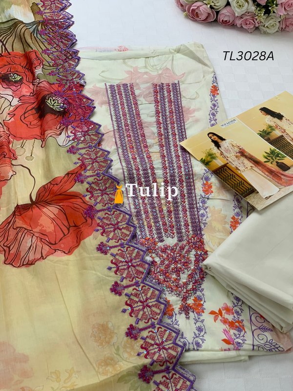 Embroidered Cotton Lawn - TL3028A gallery image