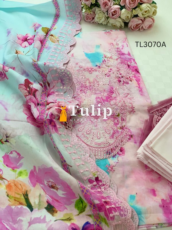 Premium Embroidered Lawn - TL3070A gallery image