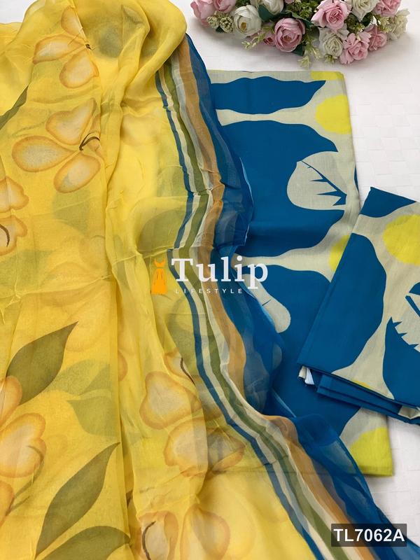 Digital Printed Cotton Lawn With Chiffon Dupatta - TL7062A gallery image