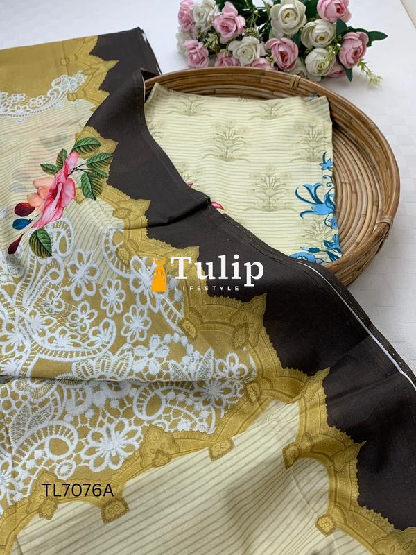 Premium Embroidered Cotton Lawn Dress - TL7076A gallery image