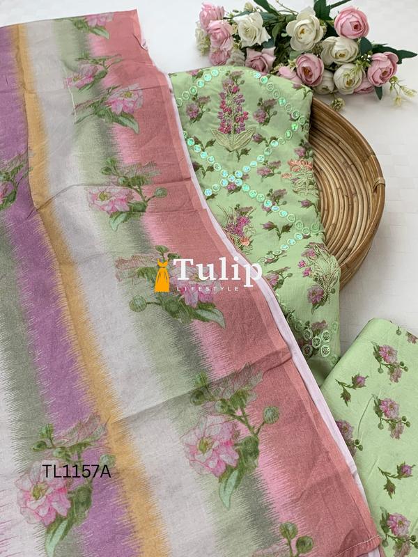 Premium Embroidered  Cotton Lawn - TL1157A gallery image