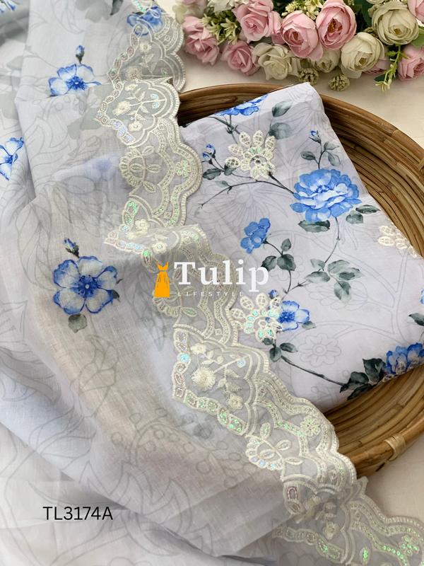 Exclusive Embroidered Cotton Lawn Dresses - TL3174A gallery image