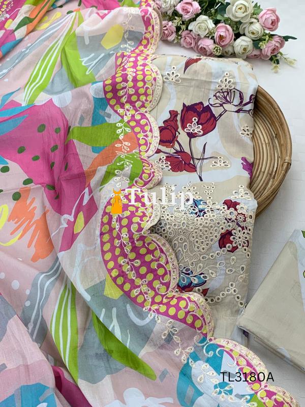 Premium Embroidered Soft Cotton Lawn - TL3180A gallery image