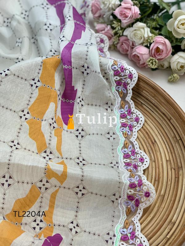 Soft Embroidered Cotton Lawn Dresses - TL2204A gallery image