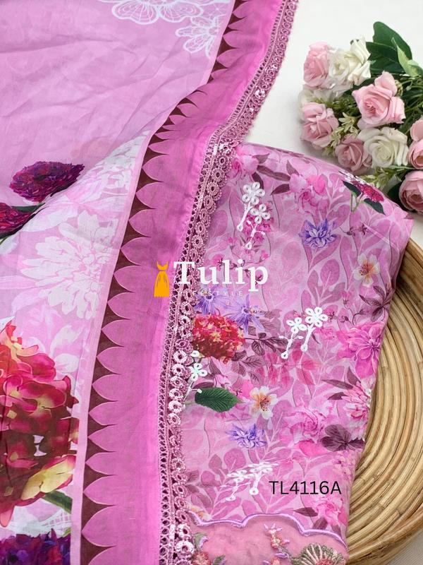 Premium Embroidered Cotton Lawn - TL4116A gallery image