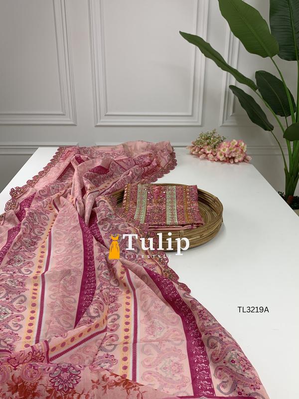 Premium Embroidered Cotton Dresses - TL3219A gallery image