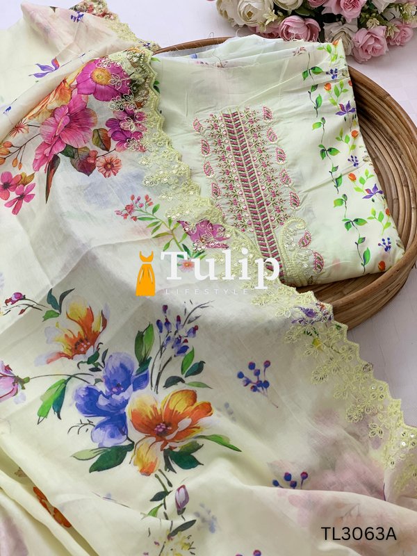 Premium Embroidered Lawn - TL3063A gallery image