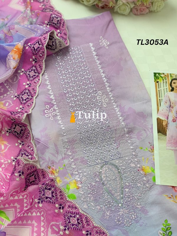 Premium Embroidered Lawn - TL3053A gallery image