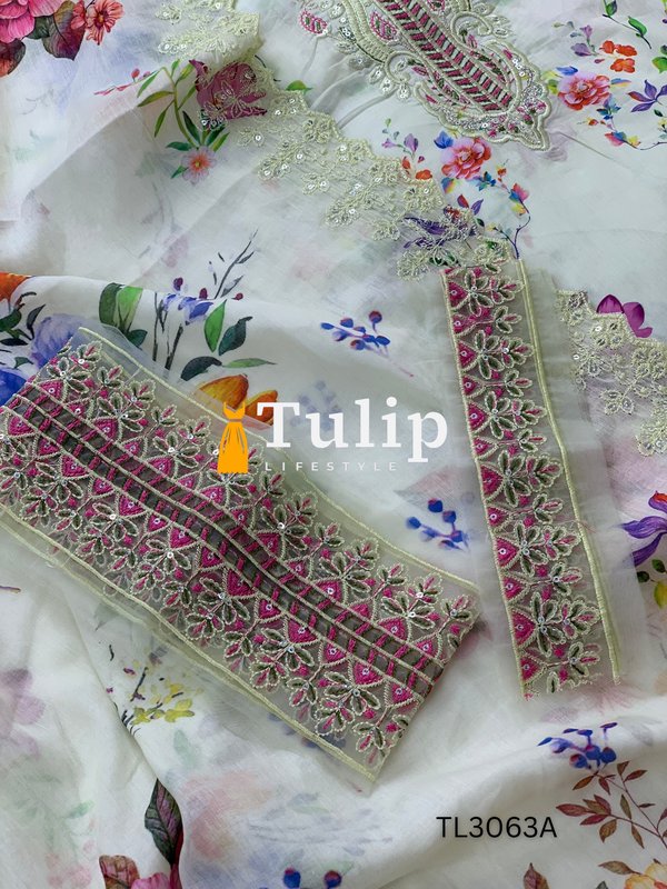 Premium Embroidered Lawn - TL3063A gallery image