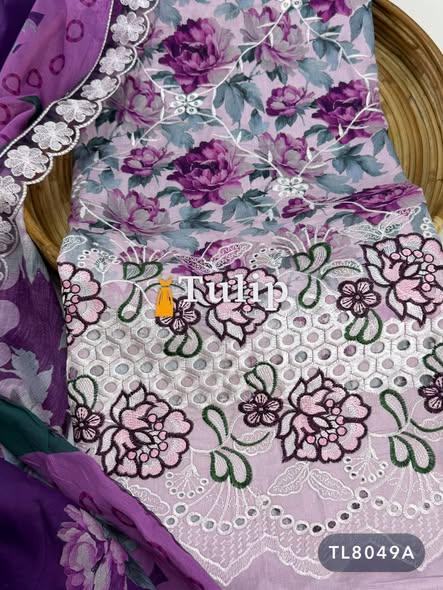 Gorgeous Embroidered Cotton Lawn Dresses - TL8049A gallery image