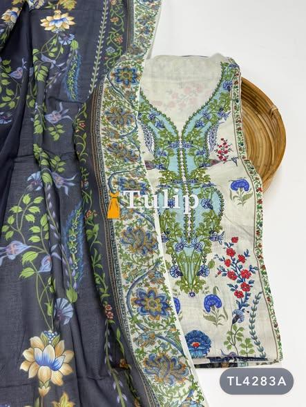 Soft Embroidered Cotton Lawn Dresses - TL4283A gallery image